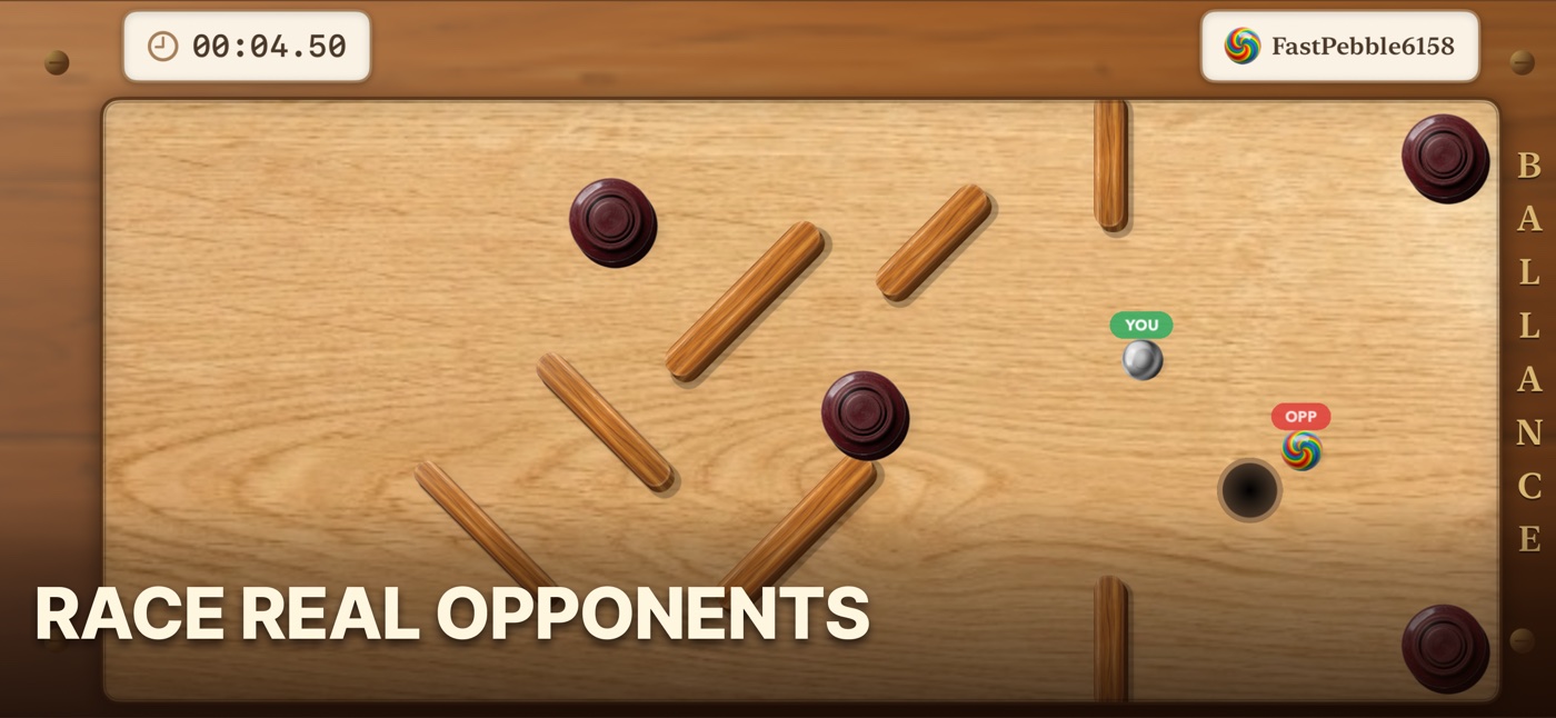 Ballance App Store screenshot — Race real opponents